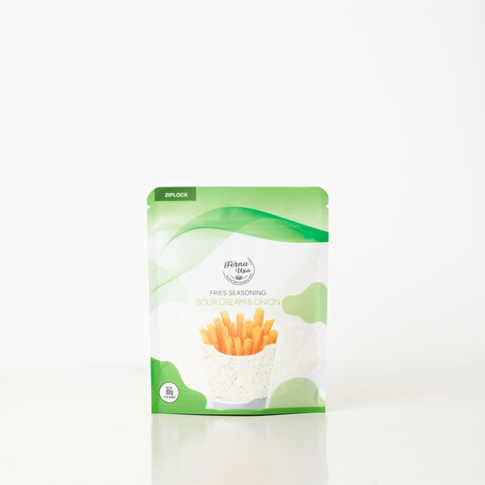 80 grams Sour Cream & onion Fries Seasoning in stand up pouch packaging