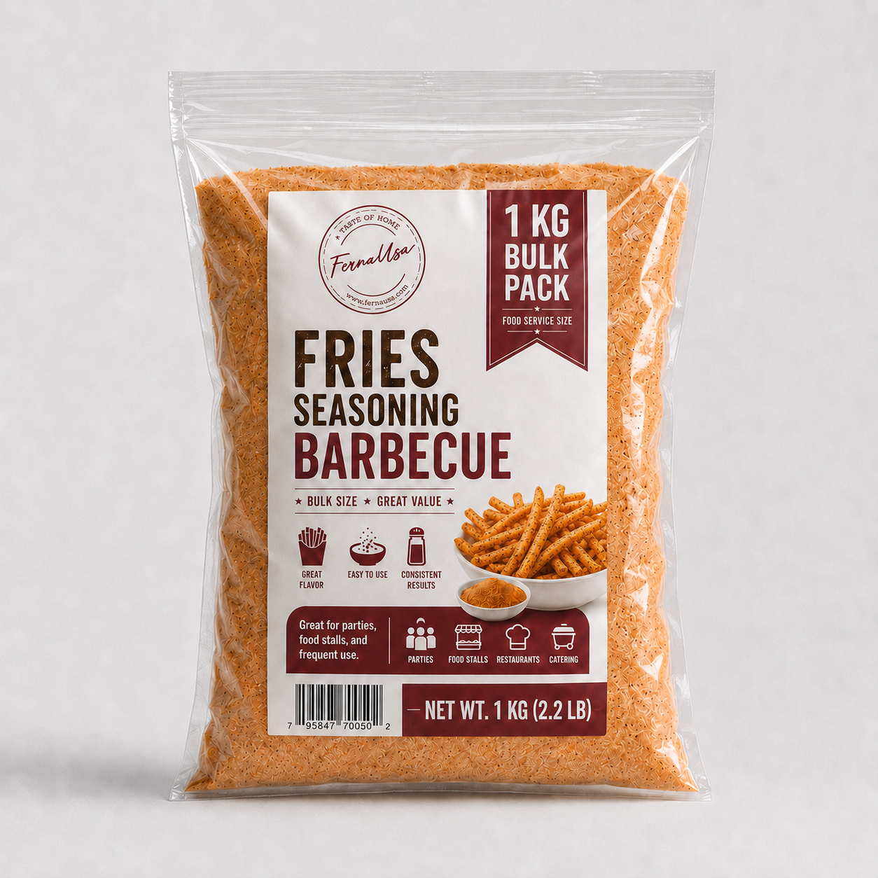 Ferna USA 1 Kg Barbecue Powder resealable pouch
