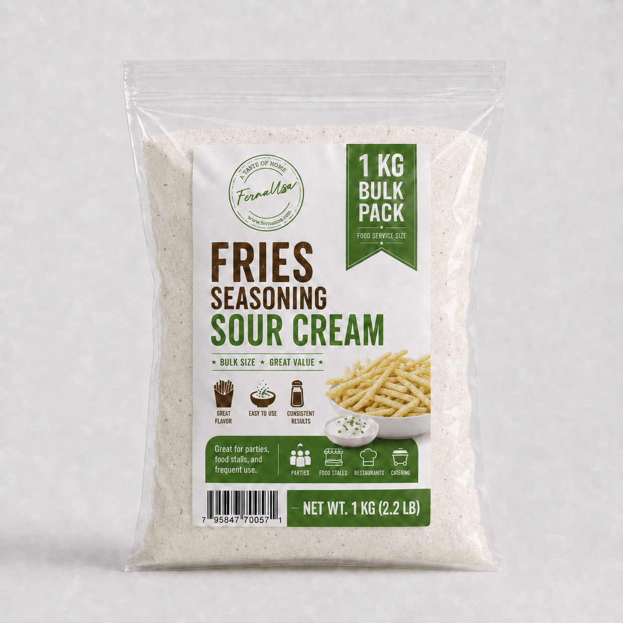 Ferna USA 1 Kg Sour Cream Powder resealable pouch